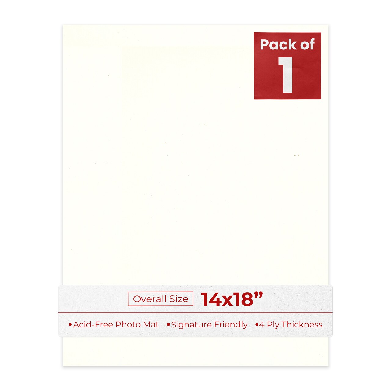 Antique White 14x18 Uncut Mat Board - Blank Sheets, No Opening